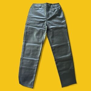 Robin faux black leather pants